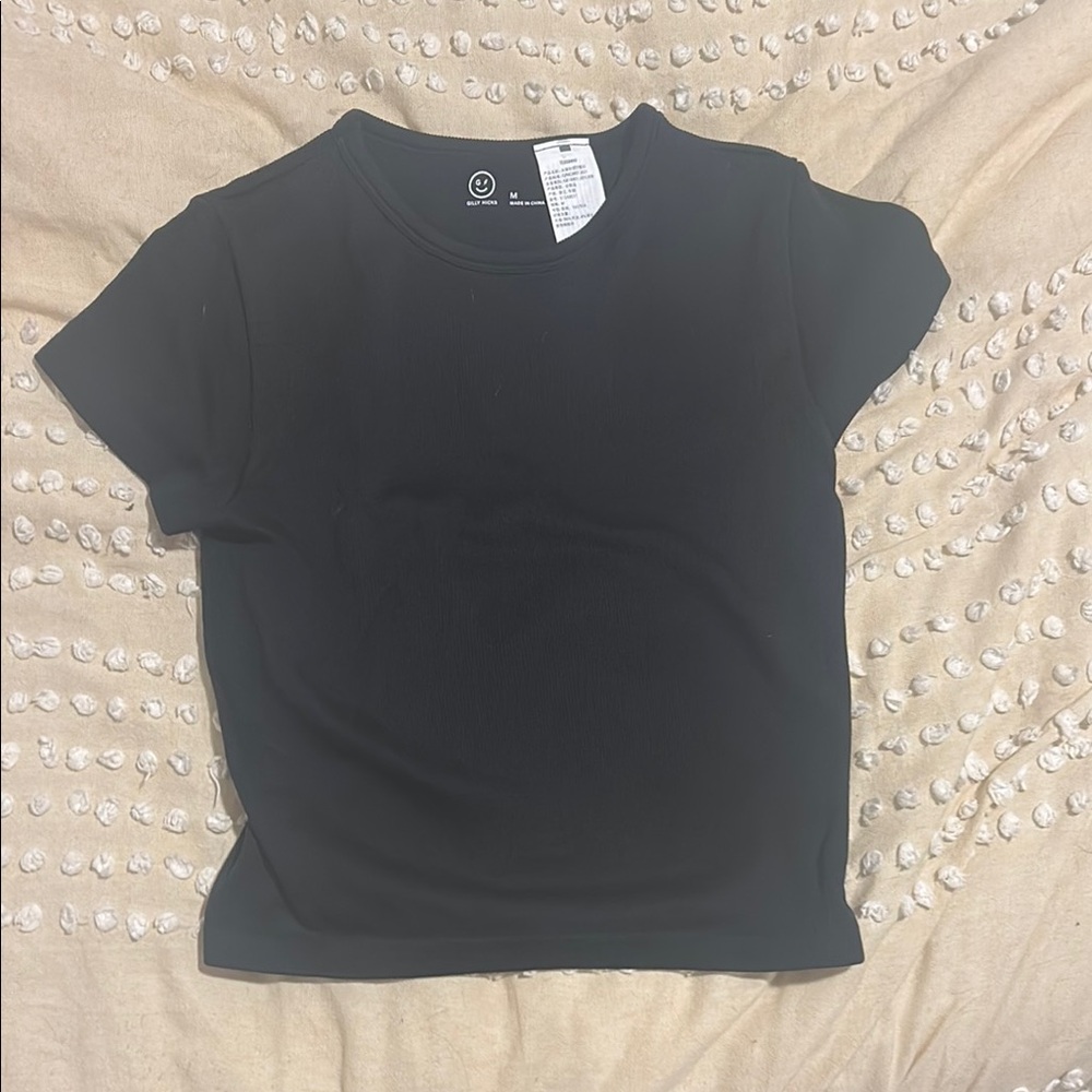 Gilly Hicks Black Fitted Short Sleeve Tee
